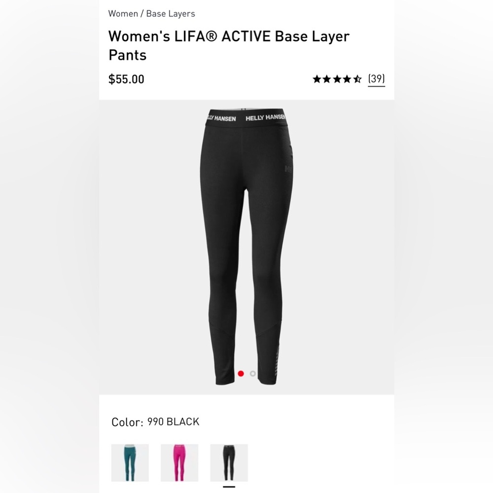 Helly Hansen Women's LIFA® ACTIVE Base Layer Pants - S